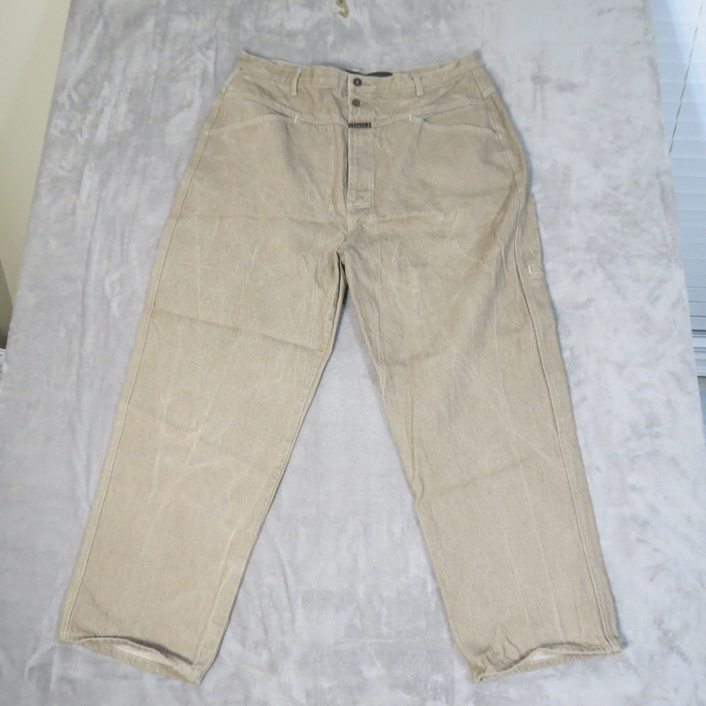 Vintage Marithe Francois Girbaud Jeans Mens 42 Tan Brand X Authentic Fit Baggy - Picture 4 of 12